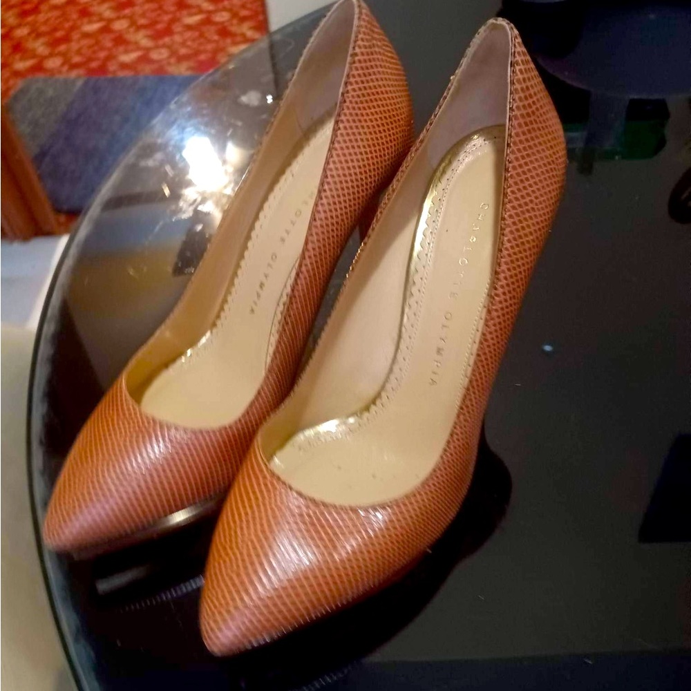 CHARLOTTE OLYMPIA Womens Brown Stiletto Sz 38.5